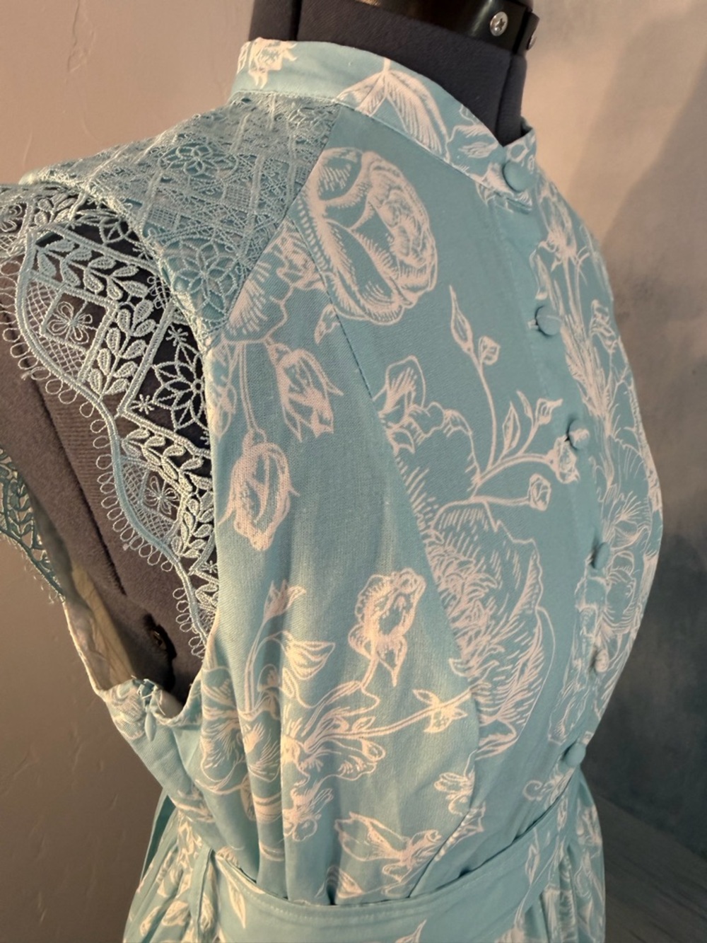 Blue Floral Maxi Dress #164 - Picture 6 of 9